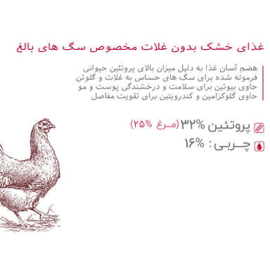 غذای خشک سگ بابین (Babin) مدل Babin Adult Chicken Grain Free وزن 3 کیلوگرم