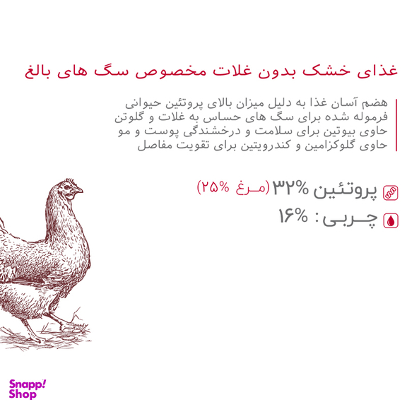 غذای خشک سگ بابین (Babin) مدل Babin Adult Chicken Grain Free وزن 3 کیلوگرم