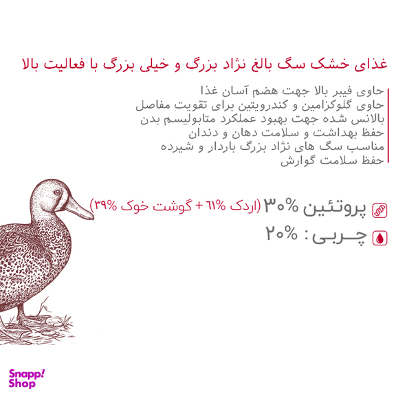 غذای خشک سگ بابین (Babin) مدل Babin Adult Maxi Energy وزن 15 کیلوگرم