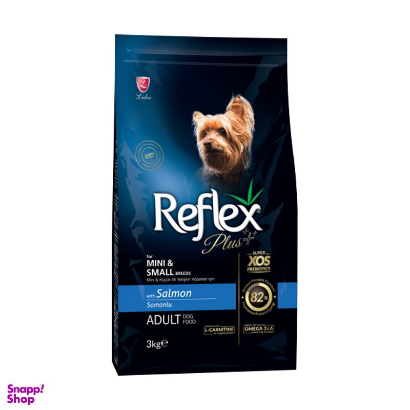 غذای خشک سگ رفلکس پلاس مدل Reflex Plus Adult Mini & Small Salmon وزن 3 کیلوگرم