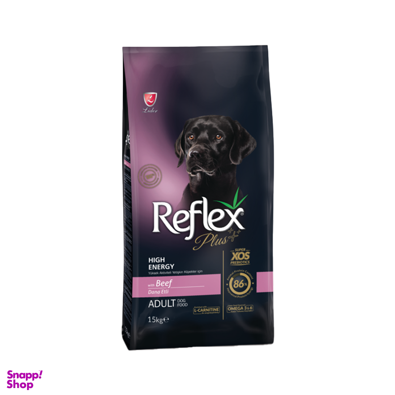 غذای خشک سگ نژاد کوچک رفلکس پلاس مدل Reflex Plus Adult High Energy Beef وزن 3 کیلوگرم