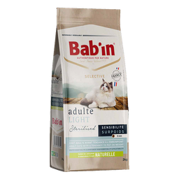 غذای خشک گربه عقیم شده بابین (Babin) مدل Sterilised Light Adult Chicken وزن 2 کیلوگرم