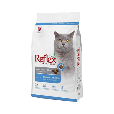 غذای خشک گربه رفلکس (Reflex) با طعم ماهی سالمون و ساردین Reflex Salmon & Anchovy وزن 15 کیلوگرم