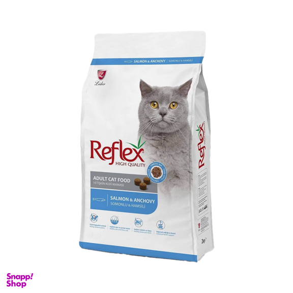 غذای خشک گربه رفلکس (Reflex) با طعم ماهی سالمون و ساردین Reflex Salmon & Anchovy وزن 15 کیلوگرم