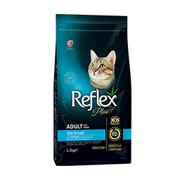غذای خشک گربه رفلکس پلاس مدل Sterilised with Salmon وزن 1.5 کیلوگرم