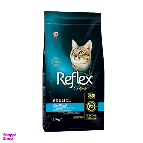 غذای خشک گربه رفلکس پلاس مدل Sterilised with Salmon وزن 1.5 کیلوگرم
