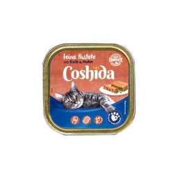 غذای کاسه ای گربه کوشیدا (Coshida) با طعم گوشت گوساله و مرغ وزن 100 گرم