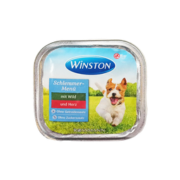 غذای کاسه‌ای سگ وینستون (Winston) با طعم گوشت شکار و دل Winston Game & Heart وزن 150 گرم