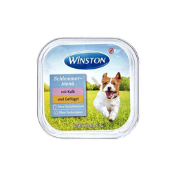 غذای کاسه‌ای سگ وینستون (Winston) با طعم گوشت گوساله و مرغ Winston Veal & Poultry وزن 150 گرم