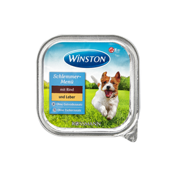 غذای کاسه‌ای سگ وینستون (Winston) با طعم گوشت و جگر Beef & Liver وزن 150 گرم
