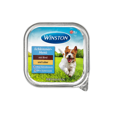 غذای کاسه‌ای سگ وینستون (Winston) با طعم گوشت و جگر Beef & Liver وزن 150 گرم