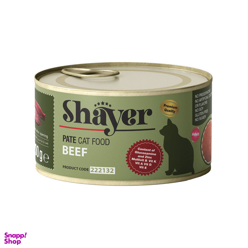 کنسرو غذای گربه شایر (Shayer) مدل Beef