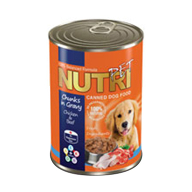 کنسرو غذای سگ نوتری پت (Nutri Pet ) مدل Chicken & Beef وزن 425 گرم