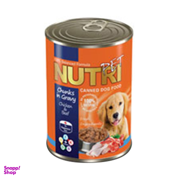 کنسرو غذای سگ نوتری پت (Nutri Pet ) مدل Chicken & Beef وزن 425 گرم