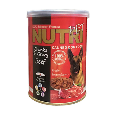 کنسرو غذای سگ نوتری پت (Nutri Pet ) مدل Beef وزن 425 گرم