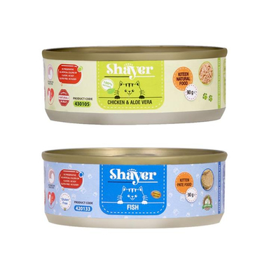 بسته کنسرو غذای بچه گربه شایر (Shayer) مدل Kitten Pack وزن 90 گرم مجموعه 2 عددی