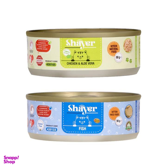 بسته کنسرو غذای بچه گربه شایر (Shayer) مدل Kitten Pack وزن 90 گرم مجموعه 2 عددی