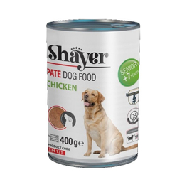 کنسرو غذای سگ شایر مدل Senior Chicken وزن 400 گرم