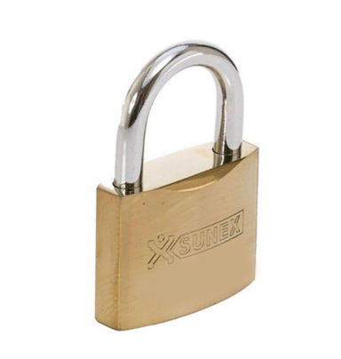 قفل آویز سانکس (Sunex) مدل برنجی سایز 38 میلی متری