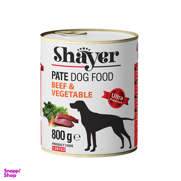 کنسرو غذای سگ شایر مدل Beef & vegetable وزن 800 گرم