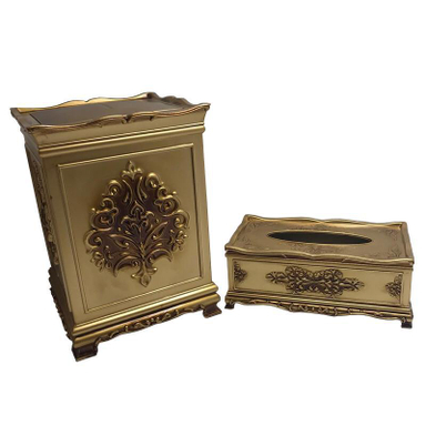 ست سطل و جای دستمال کاغذی تاپ پلاست (Top Plast) مدل لوکس