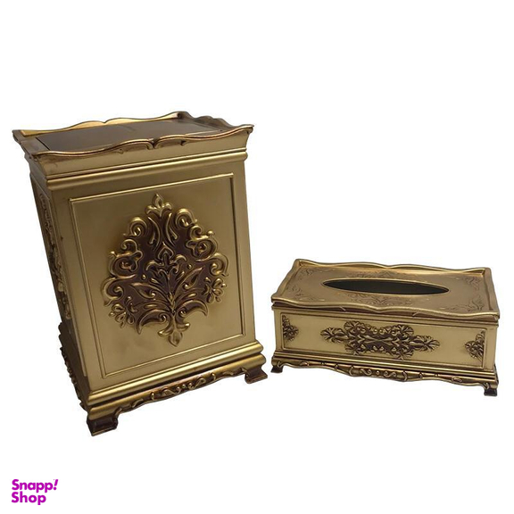 ست سطل و جای دستمال کاغذی تاپ پلاست (Top Plast) مدل لوکس