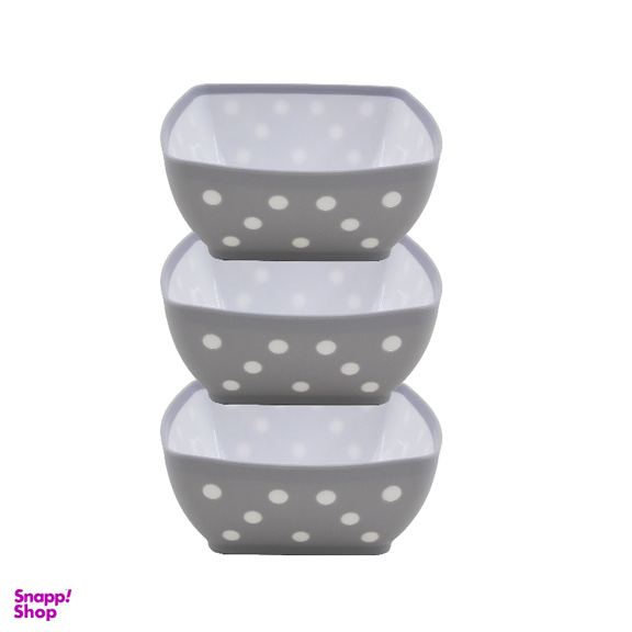 کاسه تی ناز مدل خالدار مجموعه 3 عددی