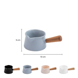 سس خوری سرامیکی مایا مدل دسته چوبی کد W001