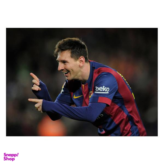 تابلو شاسی ونسونی طرح Messi Dancing سایز 30x40 سانتی متر