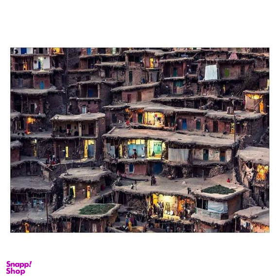 تابلو شاسی ونسونی طرح Masula Iran سایز 30x40 سانتی متر