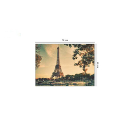 تابلو شاسی ونسونی طرح Retro Paris سایز 50x70 سانتی متر