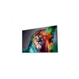 تابلو شاسی ونسونی طرح Colorful Lion سایز 30 × 40 سانتی متر