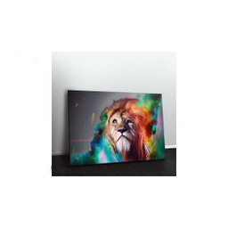 تابلو شاسی ونسونی طرح Colorful Lion سایز 30 × 40 سانتی متر