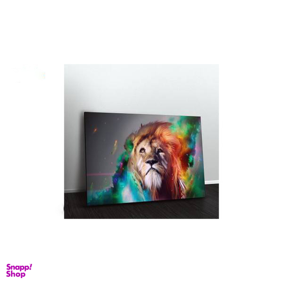 تابلو شاسی ونسونی طرح Colorful Lion سایز 30 × 40 سانتی متر