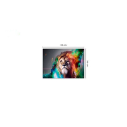 تابلو شاسی ونسونی طرح Colorful Lion سایز 30 × 40 سانتی متر