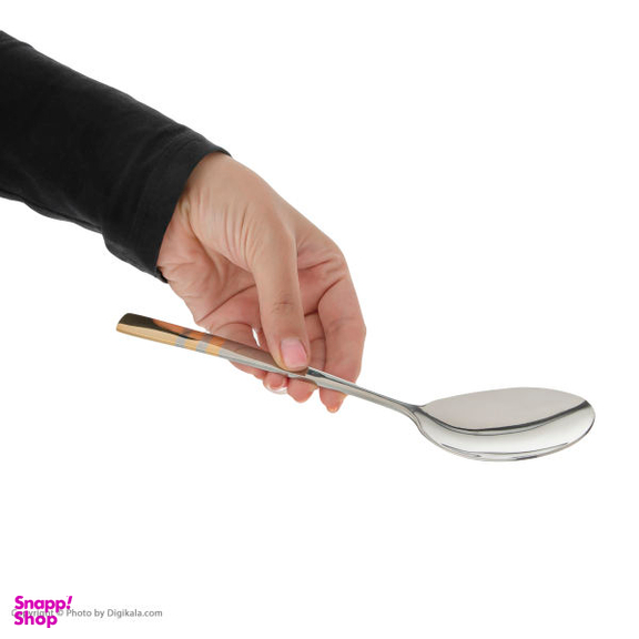قاشق خورش خوری ناب استیل مدل فلورانس کد 230-0339