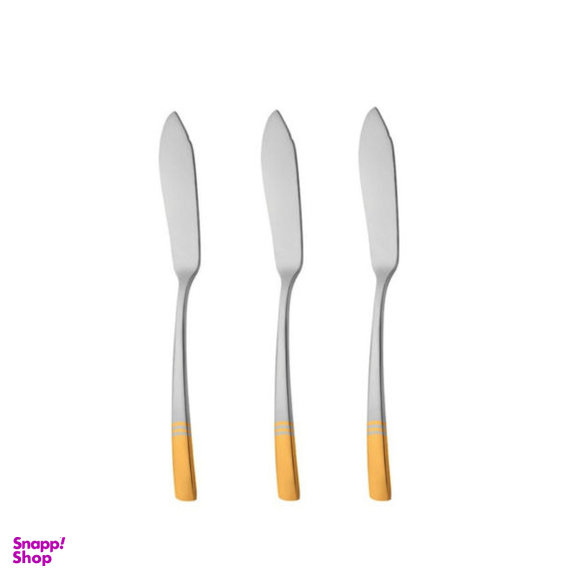 کارد صبحانه خوری ناب استیل مدل فلورانس بسته سه عددی