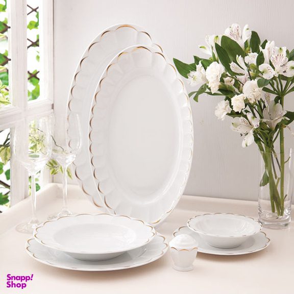 سرویس غذا خوری 29 پارچه چینی زرین ایران سری نیوکلاسیک مدل نارسیس درجه عالی