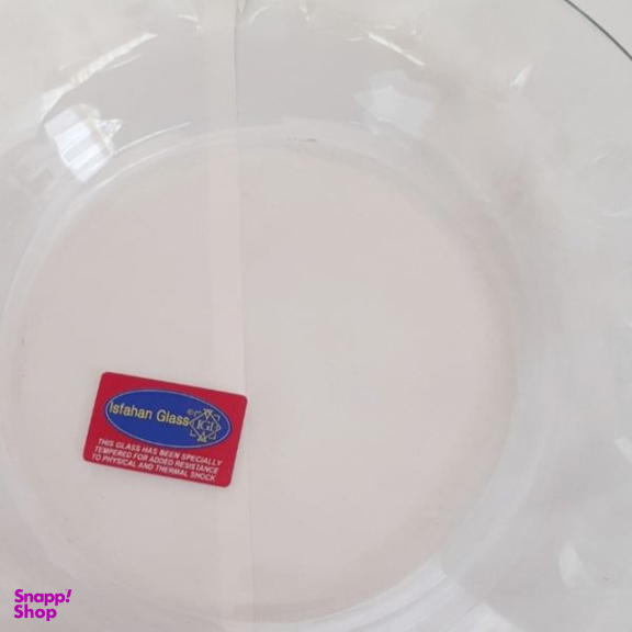 بشقاب خورش خوری شیشه و بلور اصفهان (Esfahan Glass) مدل گلایل کد 522 بسته 6 عددی