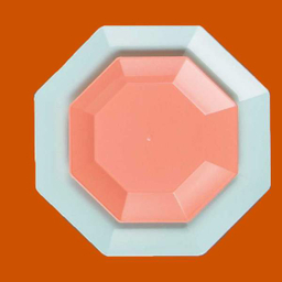 بشقاب یکبار مصرف کوشا مدل کیک خوری برلیان کد B0300 بسته 6 عددی