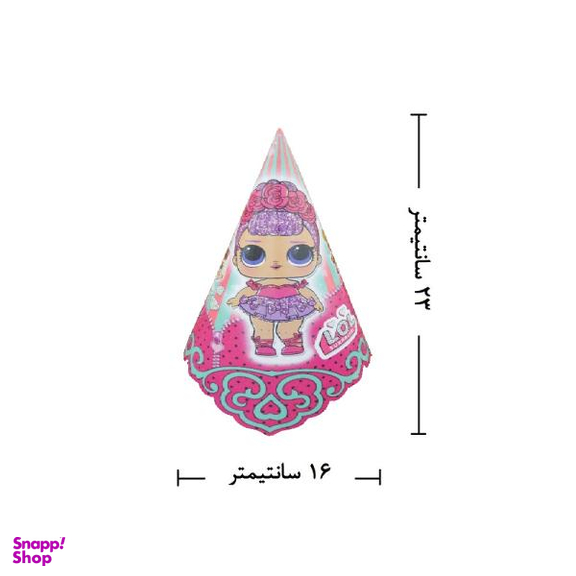 کلاه تولد مستر تم طرح ال او ال بسته 8 عددی
