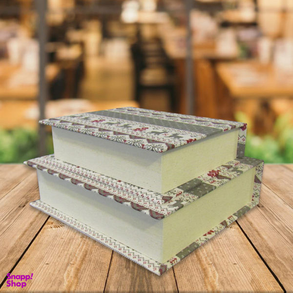 جعبه هدیه هوم اند لایف طرح گوزن مدل کتاب مجموعه 2 عددی