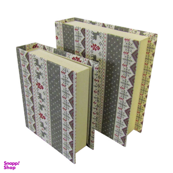 جعبه هدیه هوم اند لایف طرح گوزن مدل کتاب مجموعه 2 عددی