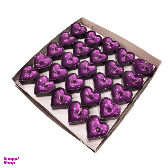 شمع وارمر مدل قلبی اکلیلی مجموعه 50 عددی