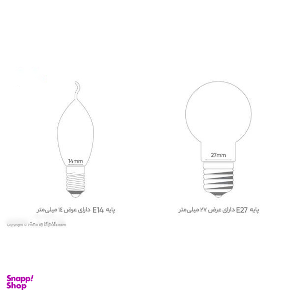 لامپ LED حبابی 9 وات ای دی سی