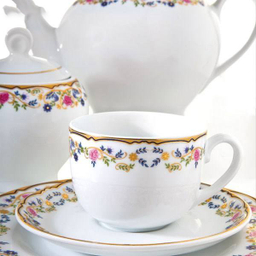 سرویس غذا خوری 102 پارچه چینی زرین ایران سری ایتالیا اف مدل گلستان درجه یک