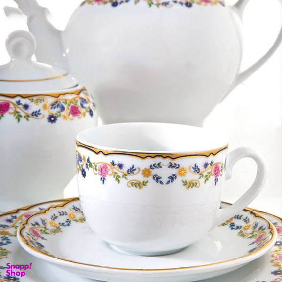 سرویس غذا خوری 102 پارچه چینی زرین ایران سری ایتالیا اف مدل گلستان درجه یک