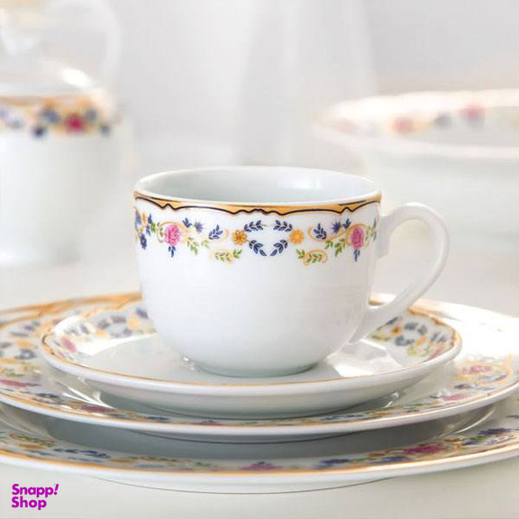 سرویس غذا خوری 102 پارچه چینی زرین ایران سری ایتالیا اف مدل گلستان درجه یک
