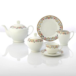 سرویس غذا خوری 102 پارچه چینی زرین ایران سری ایتالیا اف مدل گلستان درجه یک