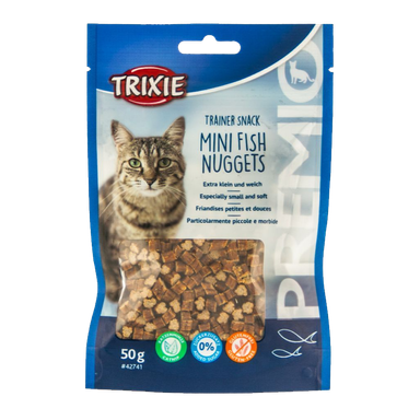 تشویقی گربه تریکسی مدل Trainer Snack Mini Fish Nuggets کد 42741 وزن 50 گرم